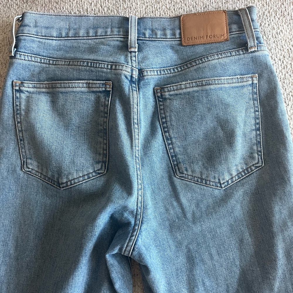 Denim Forum The Arlo Hi-Rise Cuff Jeans Light Wash Size 28 - Picture 6 of 6